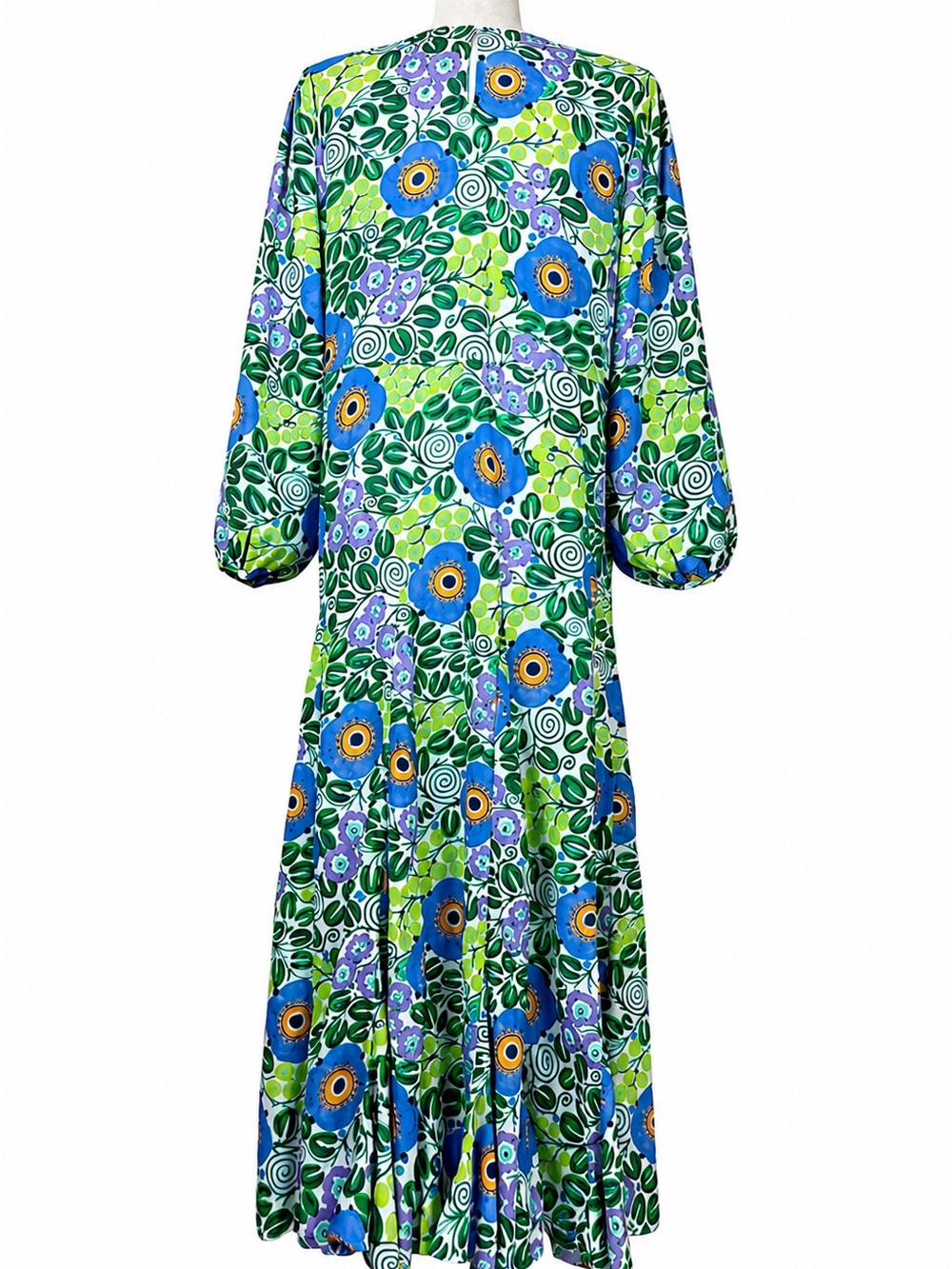 RHODE Violet Dress Wisteria Aura Blossom Floral Organic Cotton Blend Medium - Picture 3 of 11